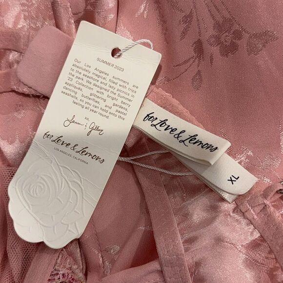 NWT FOR LOVE & LEMONS Lola Midi Dress Blush Pink XL - Picture 10 of 11
